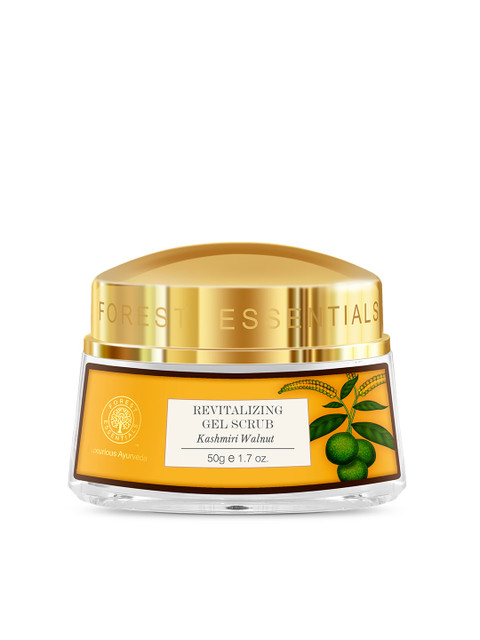 

Forest Essentials Sustainable Unisex Kashmiri Walnut Revitalising Gel Scrub 50 gm, Yellow