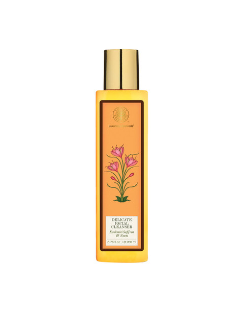 

Forest Essentials Sustainable Unisex Kashmiri Saffron Neem Delicate Facial Cleanser, Orange