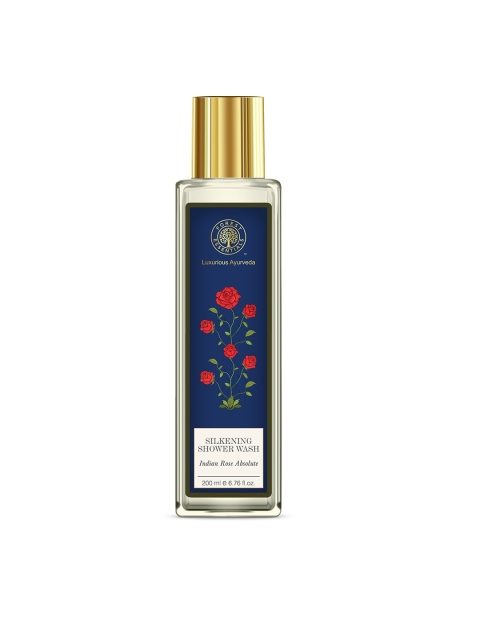 

Forest Essentials Sustainable Silkening Indian Rose Absolute Shower Wash 200 ml, White