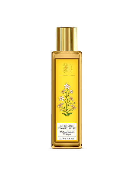 

Forest Essentials Sustainable Silkening Madurai Jasmine Mogra Shower Wash 200 ml, White