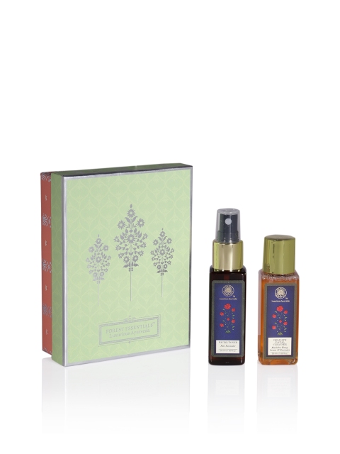 

Forest Essentials Sustainable Unisex Shabnam First Skin Care Gift Set, Green