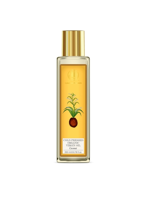 

Forest Essentials Organic Cold-Pressed Virgin Coconut Sustainable Oil 200 ml, White