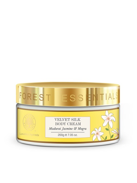 

Forest Essentials Unisex Velvet Silk Madurai Jasmine Mogra Sustainable Body Cream, Yellow