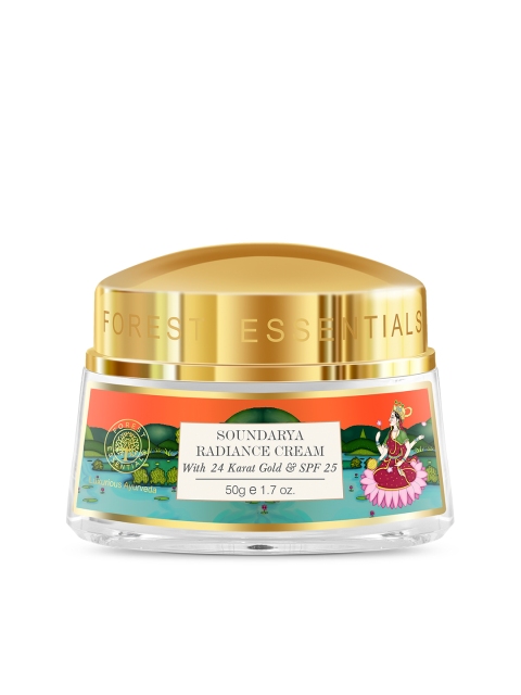 

Forest Essentials Sustainable Soundarya 24 Karat Gold SPF 25 Radiance Cream 50g, Green