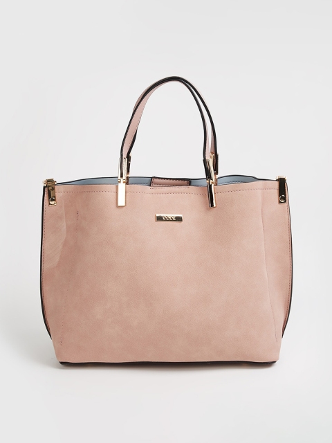 

CODE by Lifestyle Peach-Coloured Oversized Shopper Handheld Bag