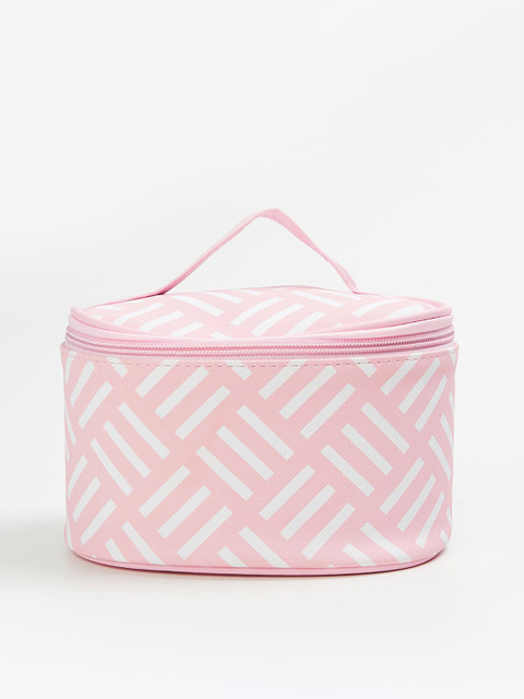 

Ginger by Lifestyle Pink & White Printed Pouch