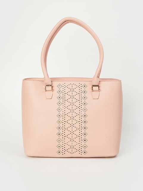 

Ginger by Lifestyle Multicoloured Structured Handheld Bag with Cut Work, Multi