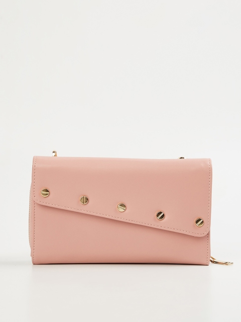 

Ginger by Lifestyle Peach-Coloured Structured Sling Bag