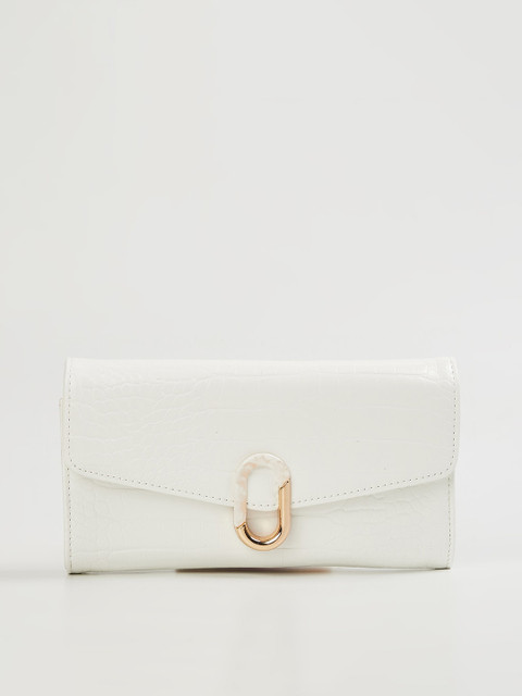 

Ginger by Lifestyle Off-White Animal Textured Structured Sling Bag