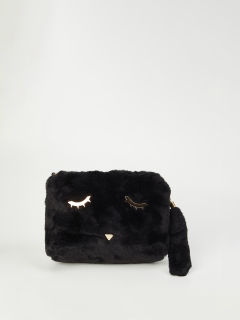 

Ginger by Lifestyle Black Structured Sling Bag