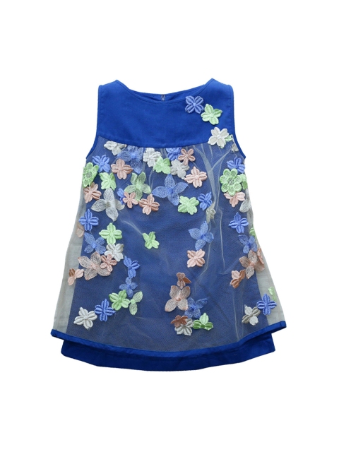 

Mish Organic Blue Floral Organic Cotton A-Line Dress