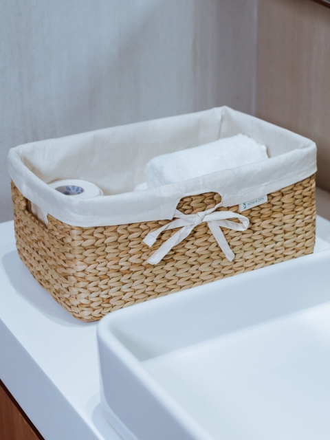 

NOW & ZEN Beige Large Rectangle Tote Basket With Cover
