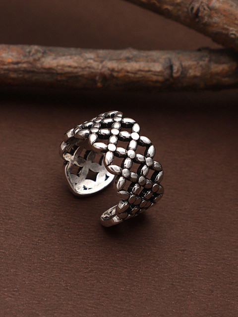 

KACY 92.5 Sterling Silver-Plated Adjustable Finger Ring