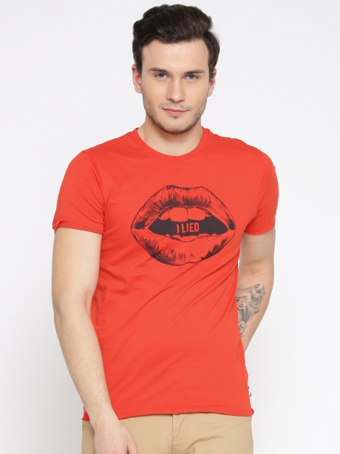 

Jack & Jones Men Red Printed T-shirt