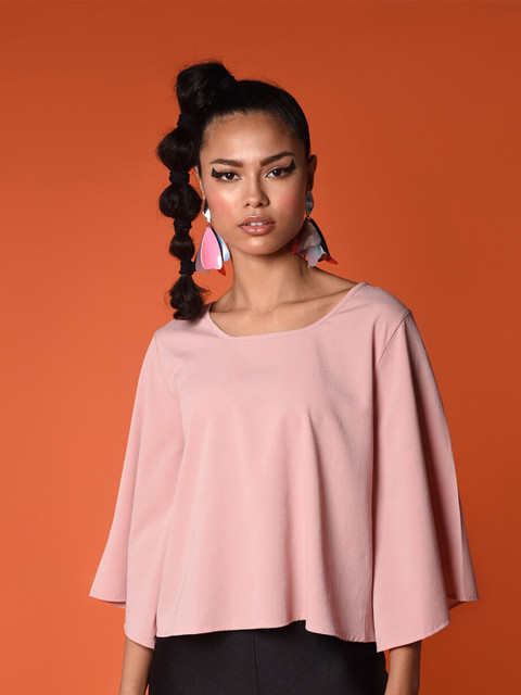 

CHIMPAAANZEE Women Pink Open Back Top