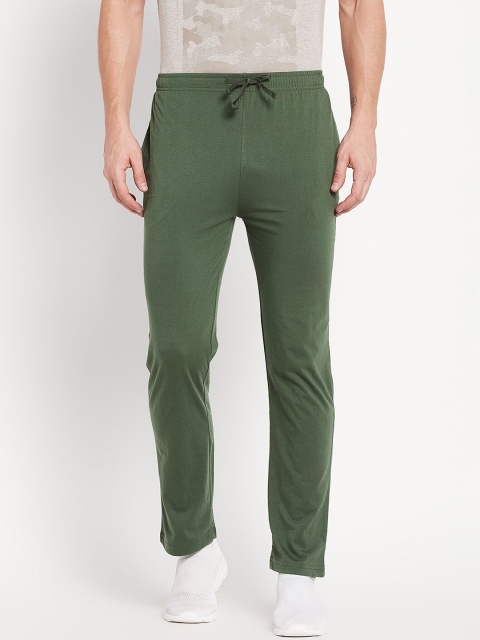 

Octave Men Olive-Green Solid Cotton Track Pants