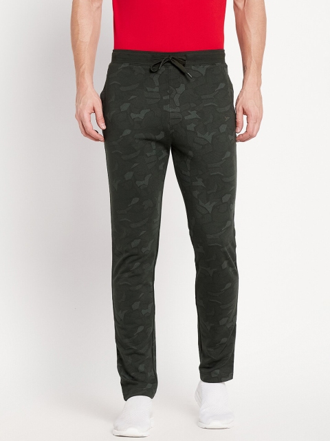 

Octave Men Olive Camouflage Printed Cotton Track Pants