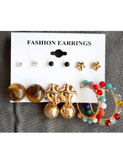 

ANNA CREATIONS Multicoloured Contemporary Studs Earrings, Multi