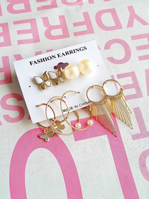 

ANNA CREATIONS Multicoloured Contemporary Studs Earrings, Multi