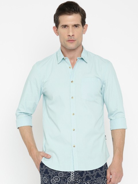 

Jack & Jones Men Blue Slim Fit Solid Casual Shirt