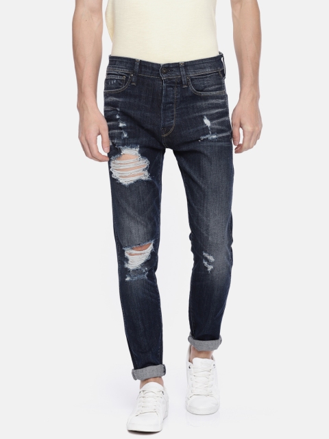 

Jack & Jones Men Blue Anti Fit High-Rise Highly Distressed Stretchable Jeans