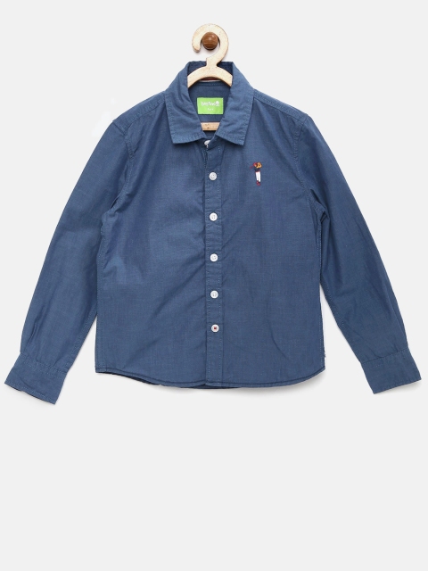 

Bossini Boys Blue Regular Fit Solid Casual Shirt