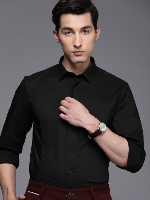 

Louis Philippe Ath Work Men Black Super Slim Fit Casual Shirt