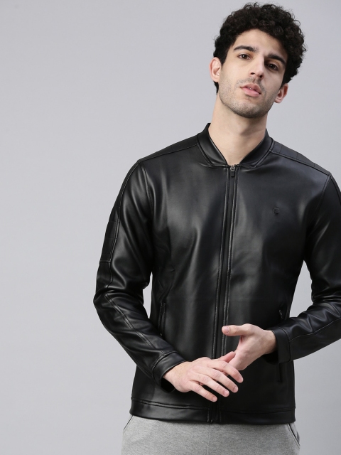 

Proline Active Men Black Leather Jacket