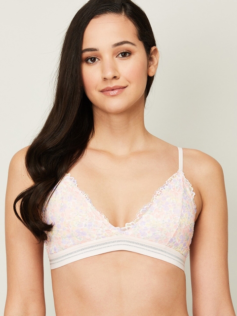 

Ginger by Lifestyle White Lightly Padded Non-Wired Bralette Bra 1000010942291-WHITE