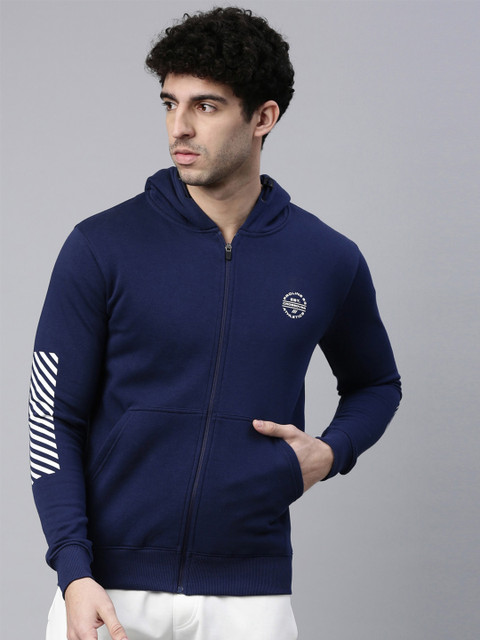 

Proline Active Men Blue Solid Cotton Sweatshirt