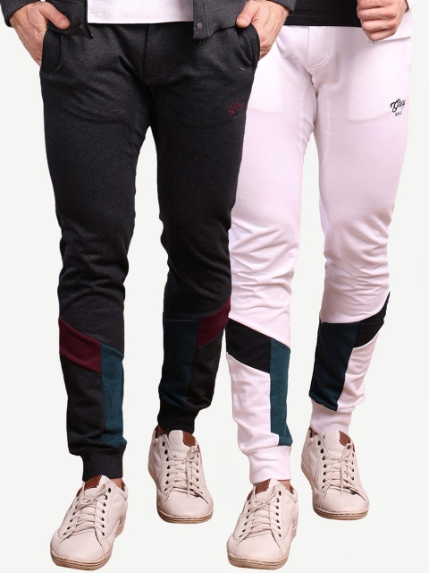 

Dream of Glory Inc Men Pack of 2 Solid Joggers, Charcoal