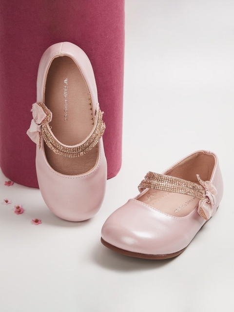 

Fame Forever by Lifestyle Girls Pink Embellished Ballerinas Flats