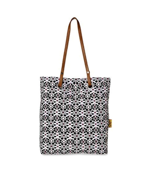 

Kanvas Katha Multicoloured Printed Oversized Shopper Tote Bag with Cut Work, Multi