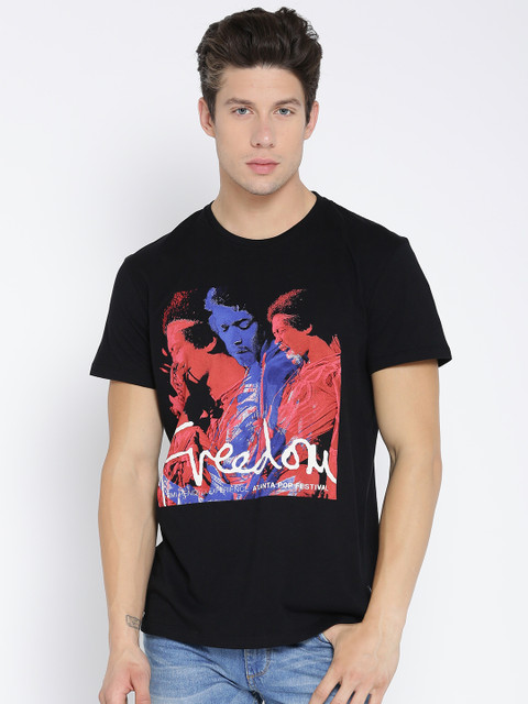 

Free Authority Men Black Jimi Hendrix Printed T-shirt