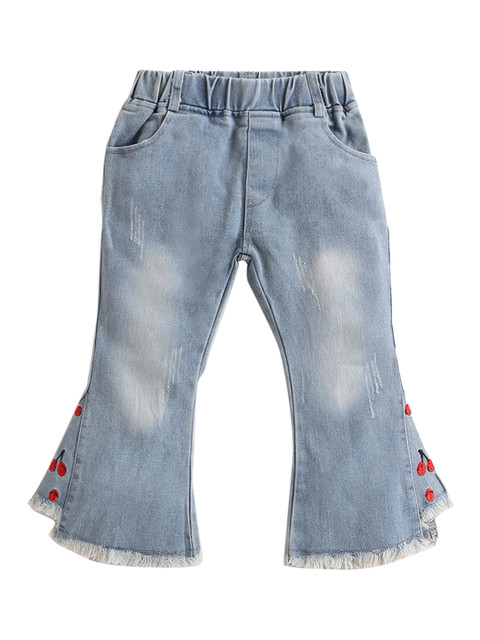 

Hopscotch Girls Blue Bootcut Heavy Fade Printed Stretchable Jeans
