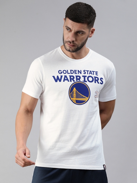 

NBA Men White & Blue Printed Pure Cotton Steph Curry Classic Basketball T-Shirt