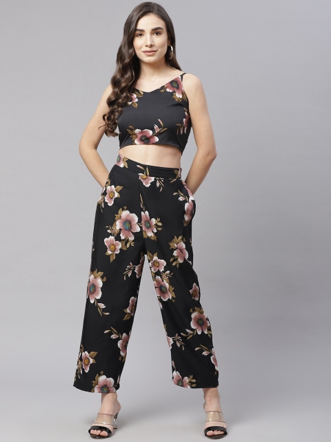 

SIRIKIT Women Black Floral Print Co-Ords