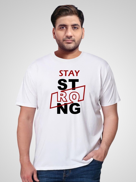

Pootlu Men White Printed T-shirt