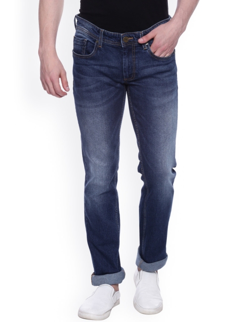 

Basics Men Navy Torque Skinny Fit Clean Look Jeans, Navy blue