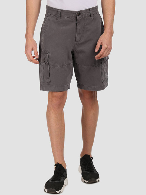 

Aeropostale Men Grey Pure Cotton Cargo Shorts