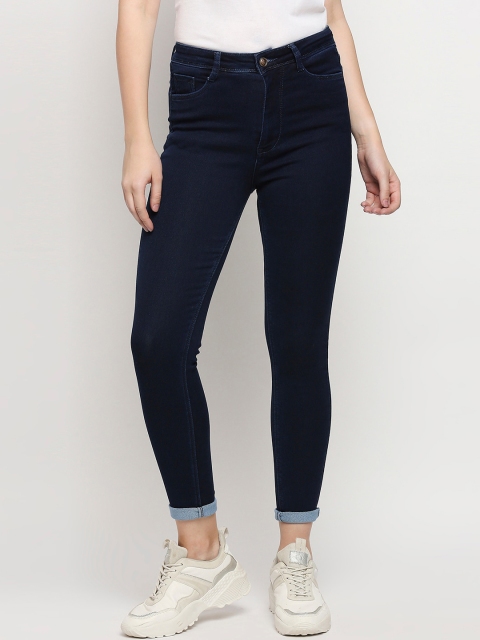 

PURPLE WATER Women Blue Slim Fit High-Rise Stretchable Jeans