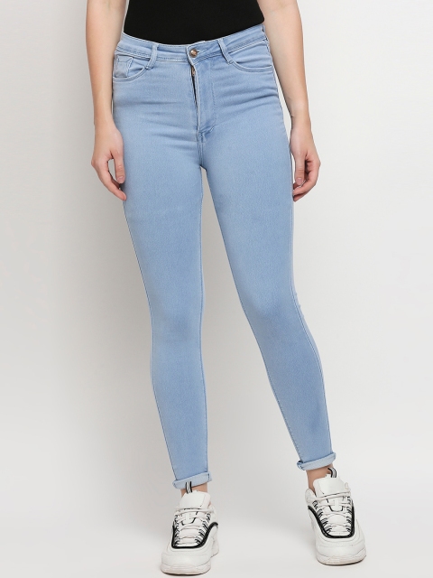 

PURPLE WATER Women Blue Slim Fit High-Rise Stretchable Jeans