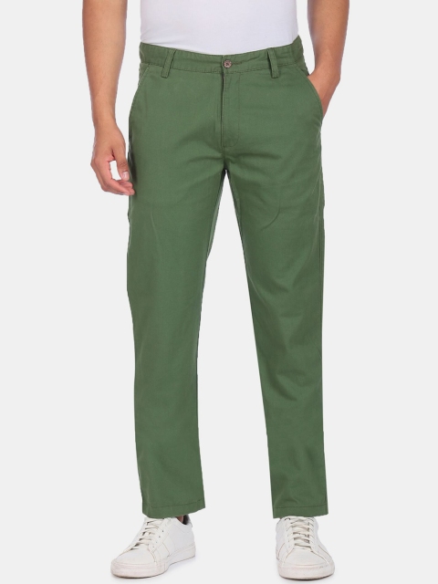 

Arrow Sport Men Green Casual Trousers
