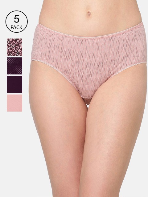

Juliet Women Pack of 5 Cotton Hipster Briefs 060001600016135-Multicolor, Multi