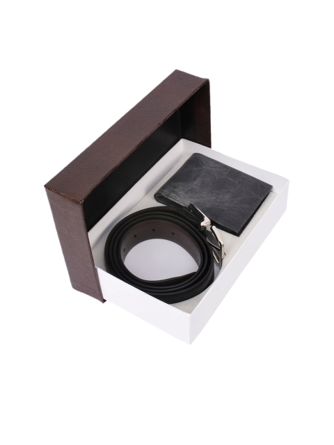 

BuckleUp Men Black Solid Accessory Gift Set