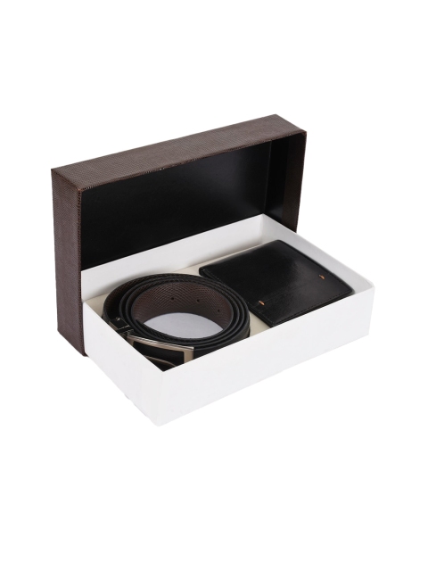 

BuckleUp Men Black & Brown Accessory Gift Set
