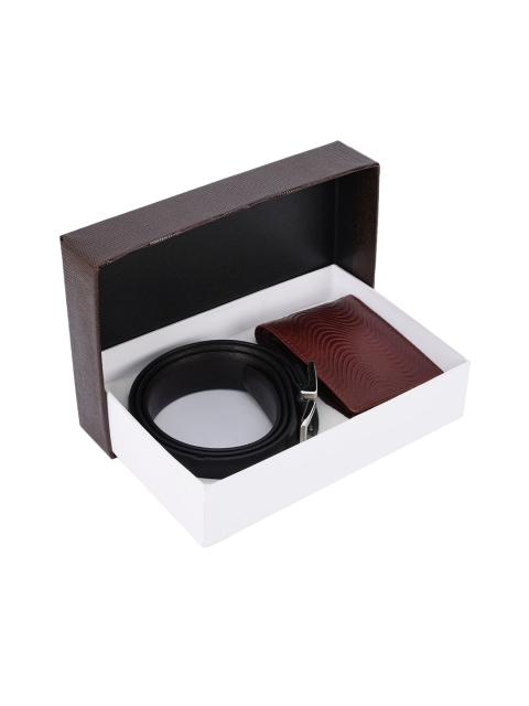 

BuckleUp Men Black & Brown Solid Accessory Gift Set