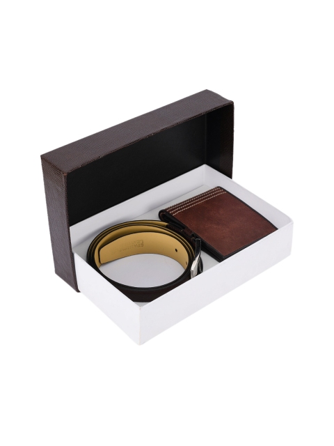 

BuckleUp Men Brown Solid Accessory Gift Set