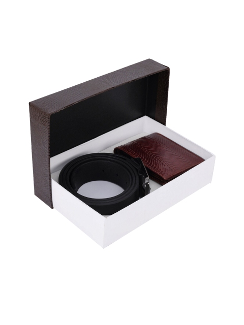 

BuckleUp Men Black & Brown Solid Accessory Gift Set