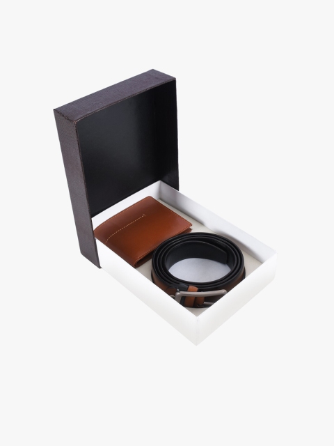 

BuckleUp Men Tan Brown Solid Accessory Gift Set